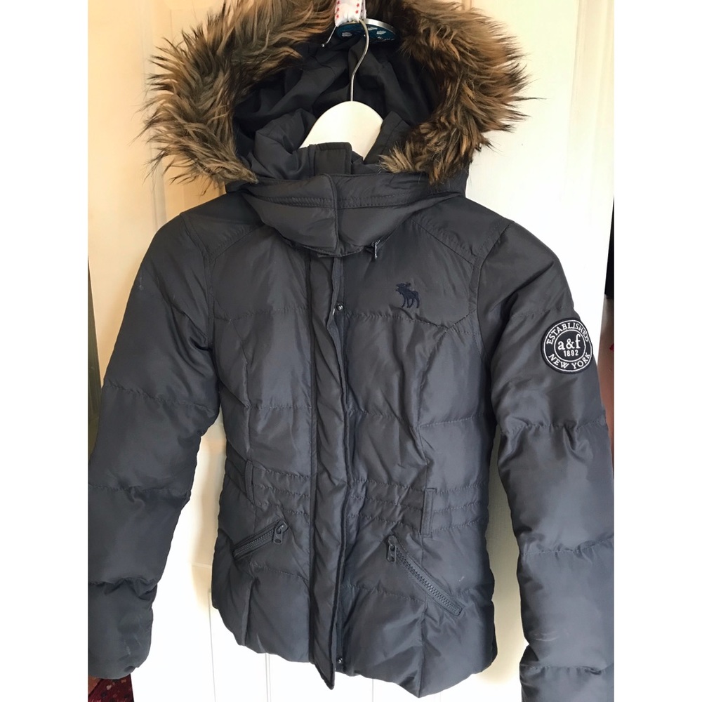 Abercrombie Kids Grey Puffer Jacket